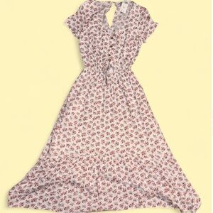 Hollister White and Pink Floral Dress